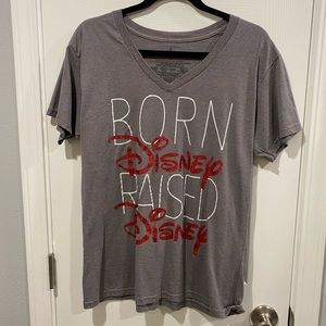 Grey shirt sleeves Born Disney Raised Disney Shirt